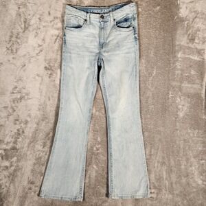 Cody James Jeans Girls Size 18 28X30 Blue Light Wash Flare Embellished Pockets